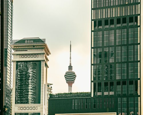 Modern office building facade in Kuala Lumpur downtown